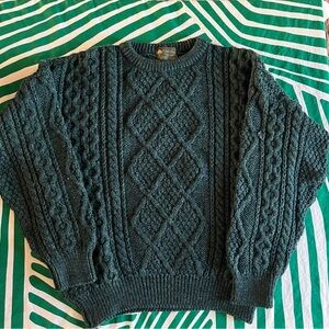 Vintage Cable Knit Pullover Sweater